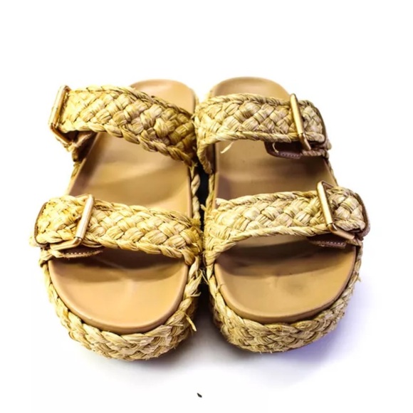 ASH Raffia Platform Slide Sandal - Picture 2 of 5